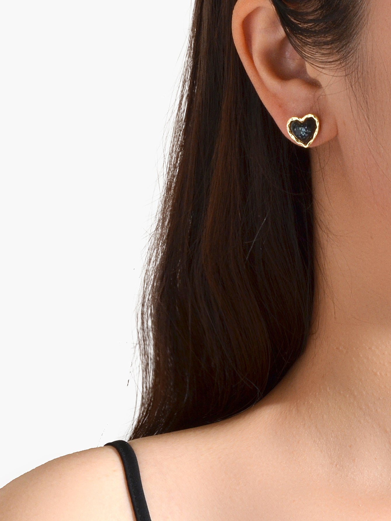 Eternal Heart Resin Stud Earrings