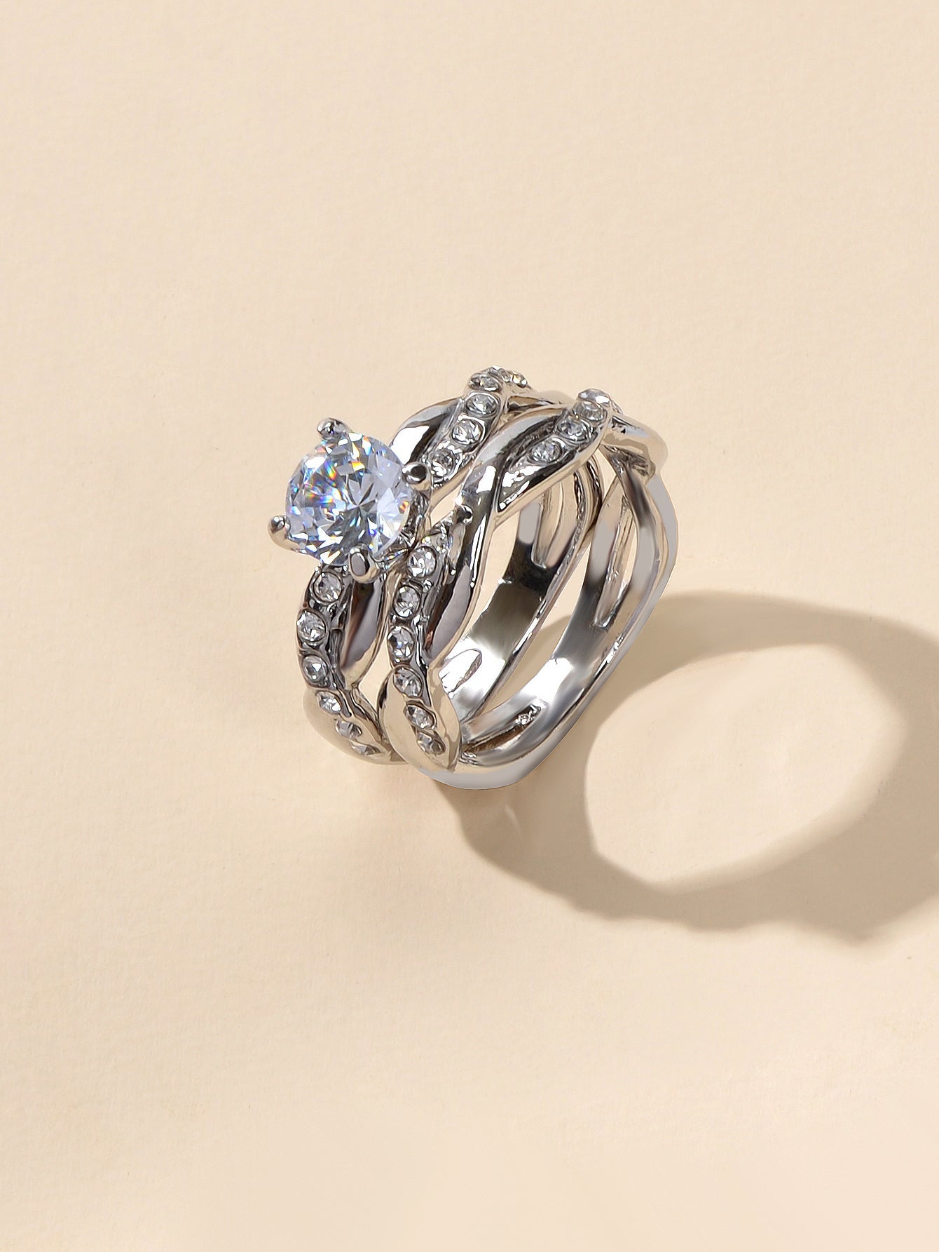 The Signature Layers Diamond Rings 2pcs