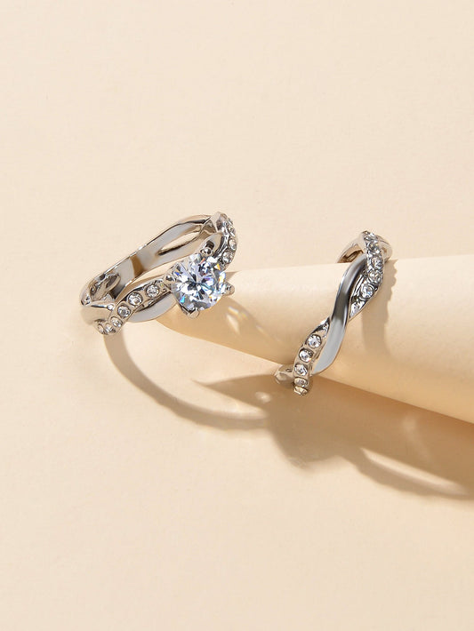The Signature Layers Diamond Rings 2pcs