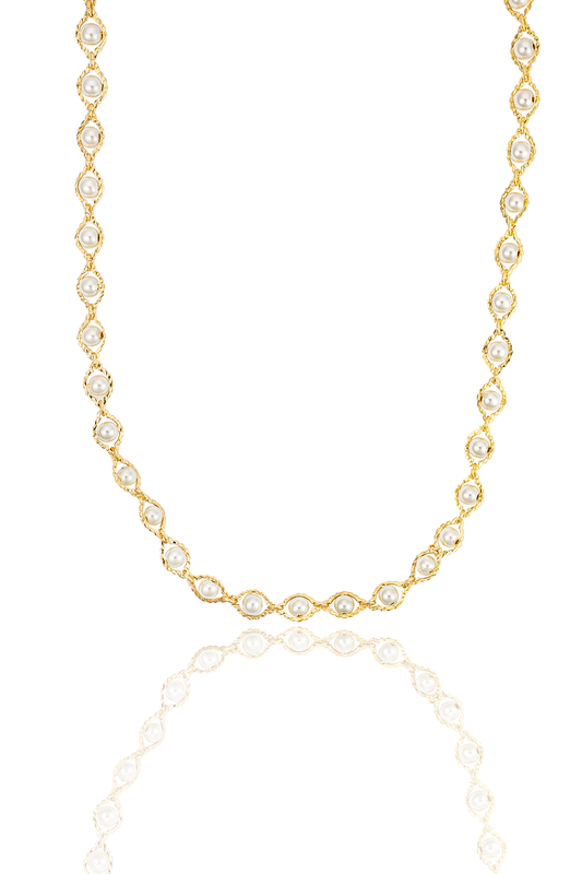 Golden Tide 18K Gold Filled Pearl Necklace/Bracelet